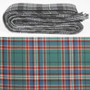 Wool Strip Ribbon in MacFarlane Hunting Ancient Tartan - 5 strips showcasing rich colors and patterns, ideal for wedding décor and DIY projects.