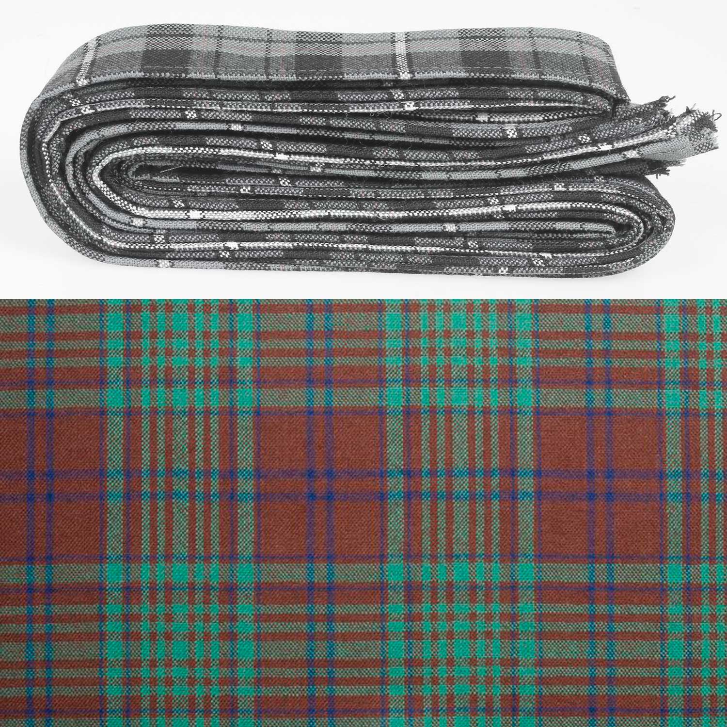 Wool Strip Ribbon in MacGillivray Hunting Ancient Tartan - 5 Strips, Choose your Width, perfect for weddings and versatile crafting projects.