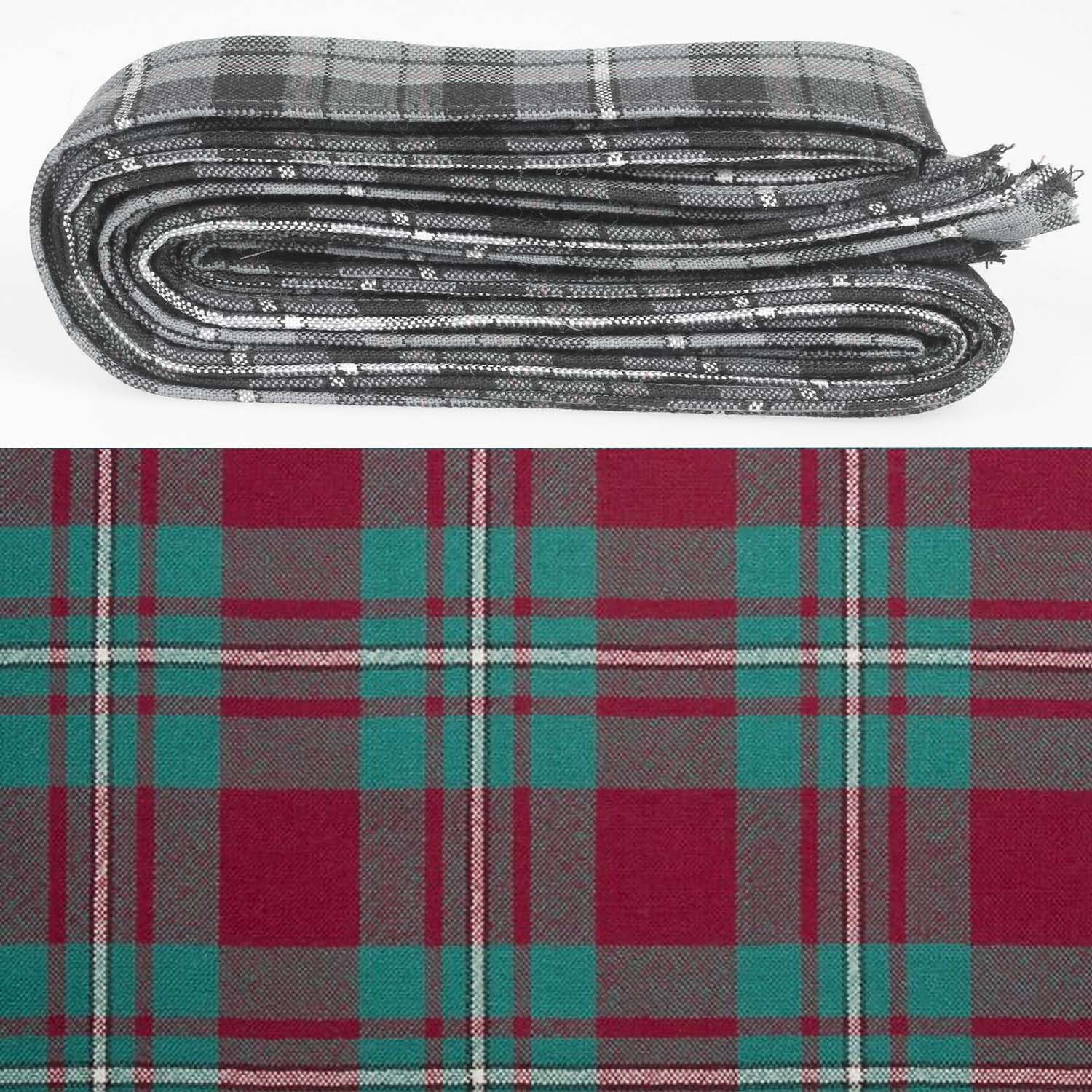 Wool Strip Ribbon in MacGregor Hunting Ancient Tartan - perfect for weddings and special occasions, showcasing high-quality lightweight tartan fabric ideal for various DIY projects.