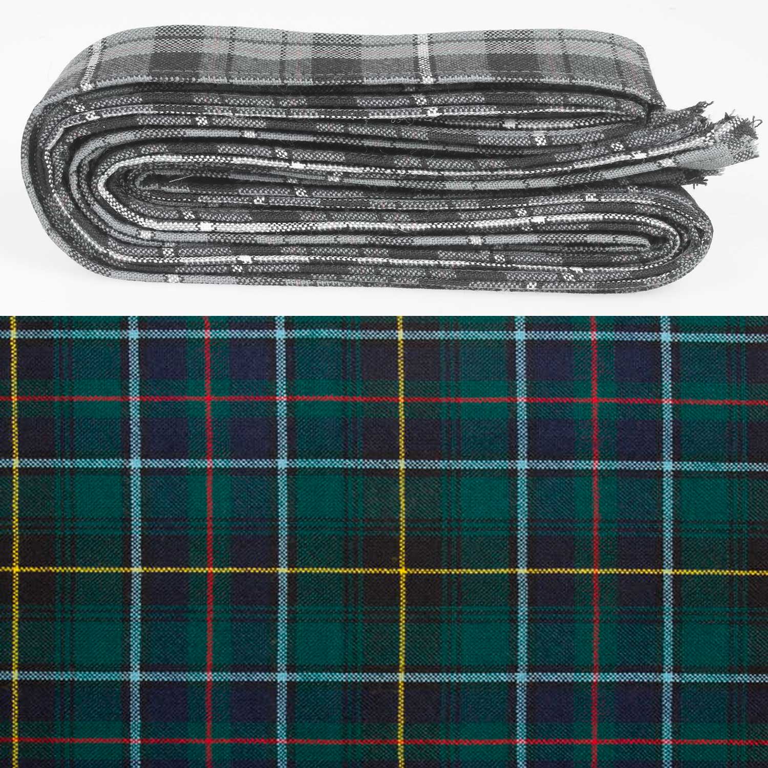 Wool Strip Ribbon in MacInnes Modern Tartan - 5 Strips, Choose your Width, ideal for weddings and creative projects.