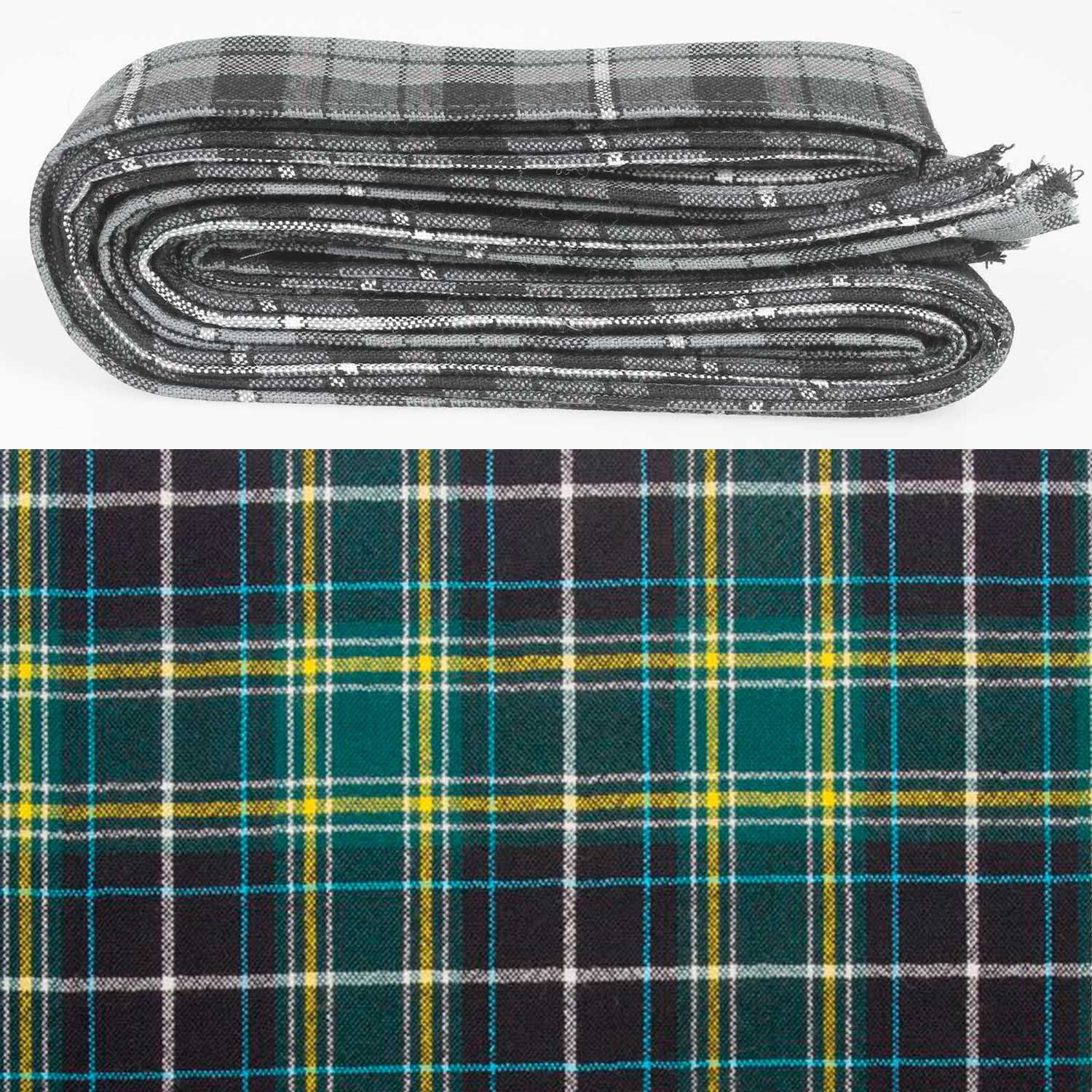 Wool Strip Ribbon in MacKellar Modern Tartan - 5 Strips, Choose your Width, perfect for wedding decorations and versatile crafting.