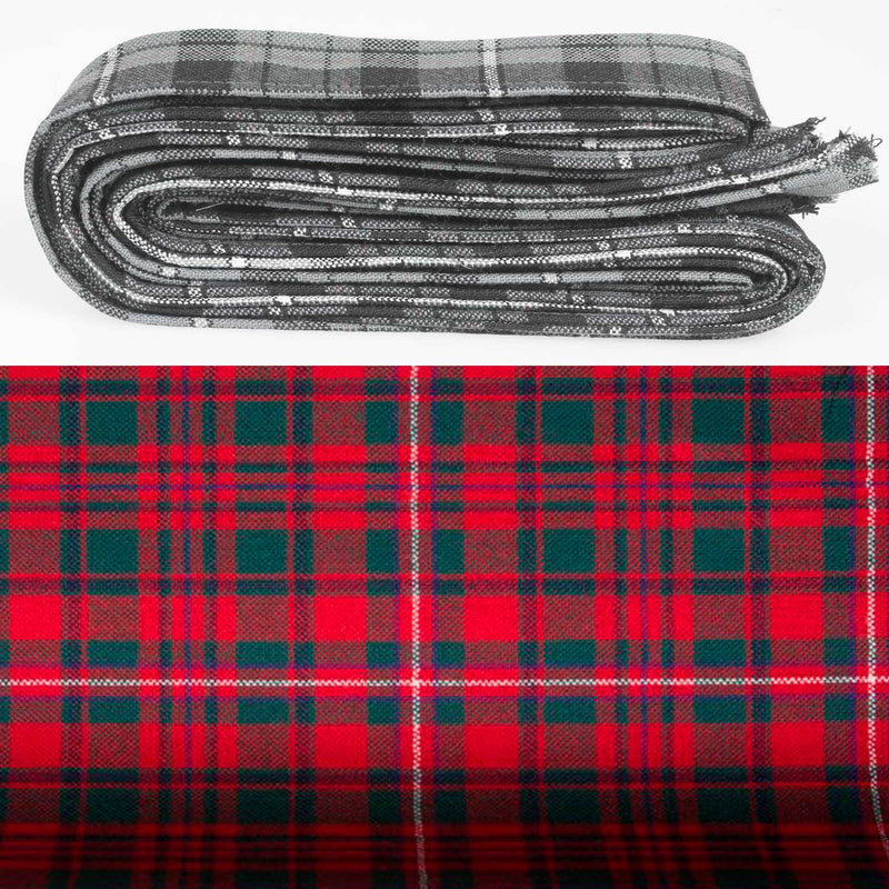 Wool Strip Ribbon in MacKinnon Modern Tartan - 5 Strips, Choose your Width