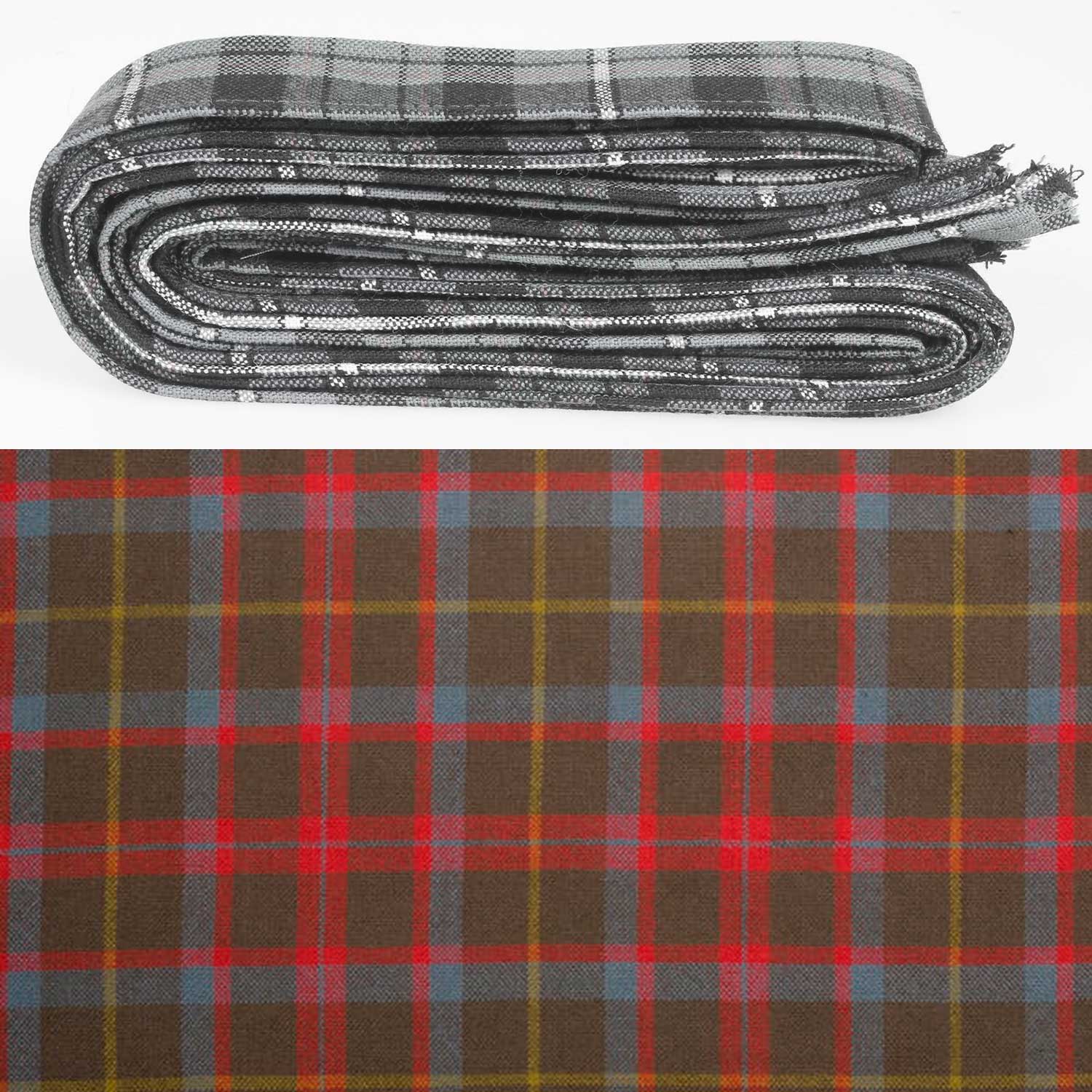 Wool Strip Ribbon in MacKintosh Hunting Weathered Tartan - 5 Strips, Choose your Width