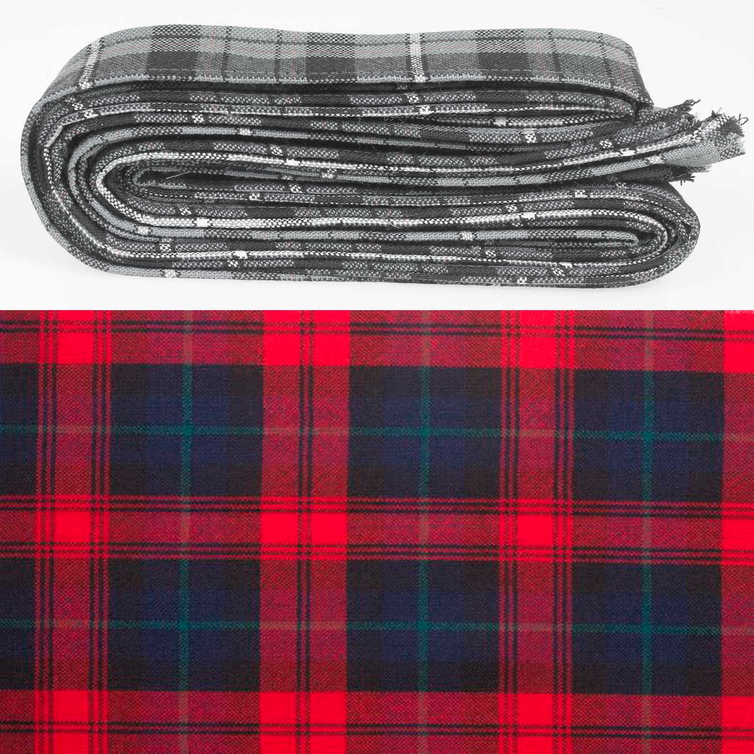 Wool Strip Ribbon in MacLachlan Modern Tartan - 5 strips available, perfect for weddings and versatile decorations.