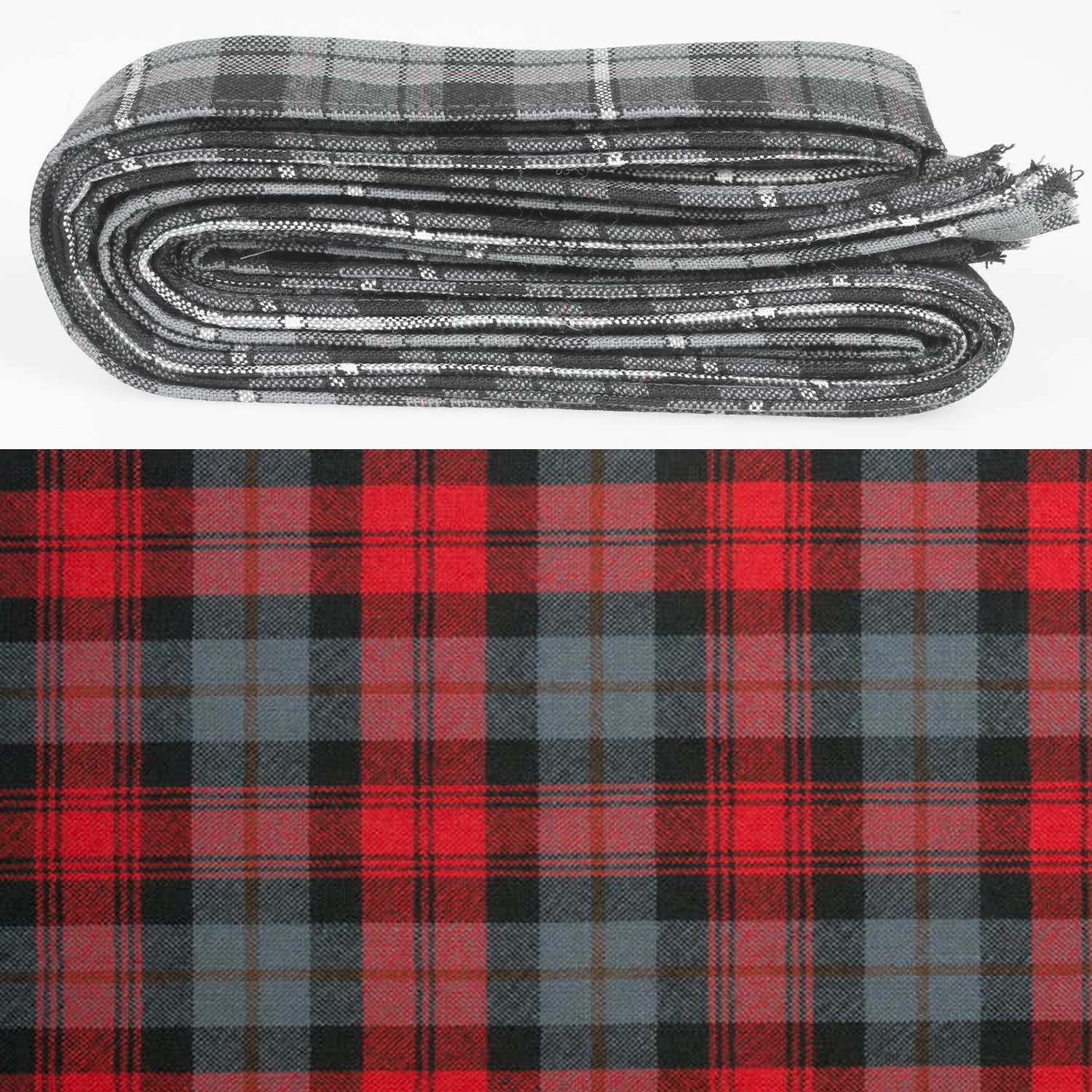 Wool Strip Ribbon in MacLachlan Weathered Tartan - 5 Strips, Perfect for Weddings or any Occasion
