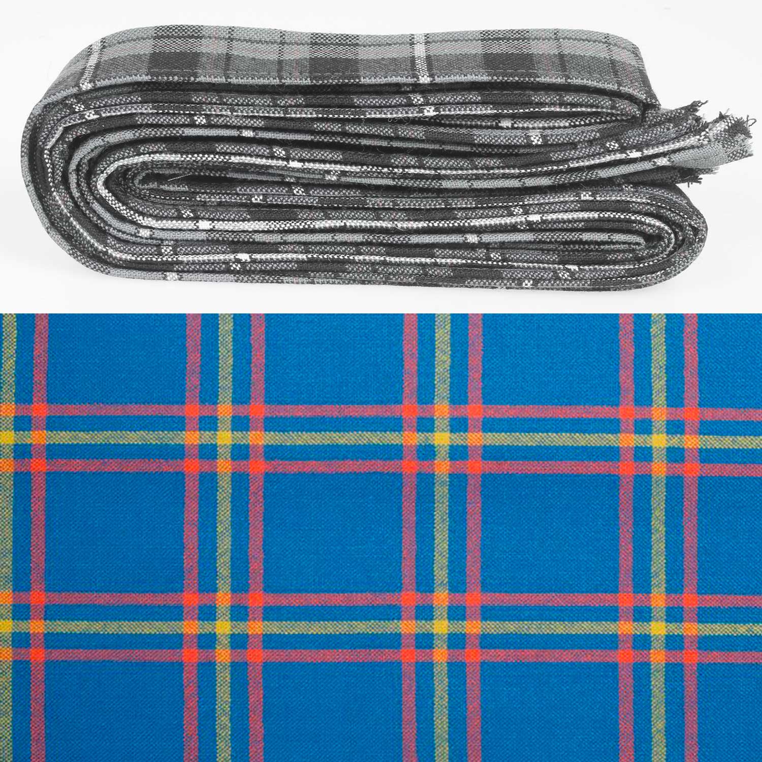 Wool Strip Ribbon in MacLaine of Lochbuie Ancient Tartan - 5 Strips, Choose your Width, perfect for wedding decorations and various crafts.