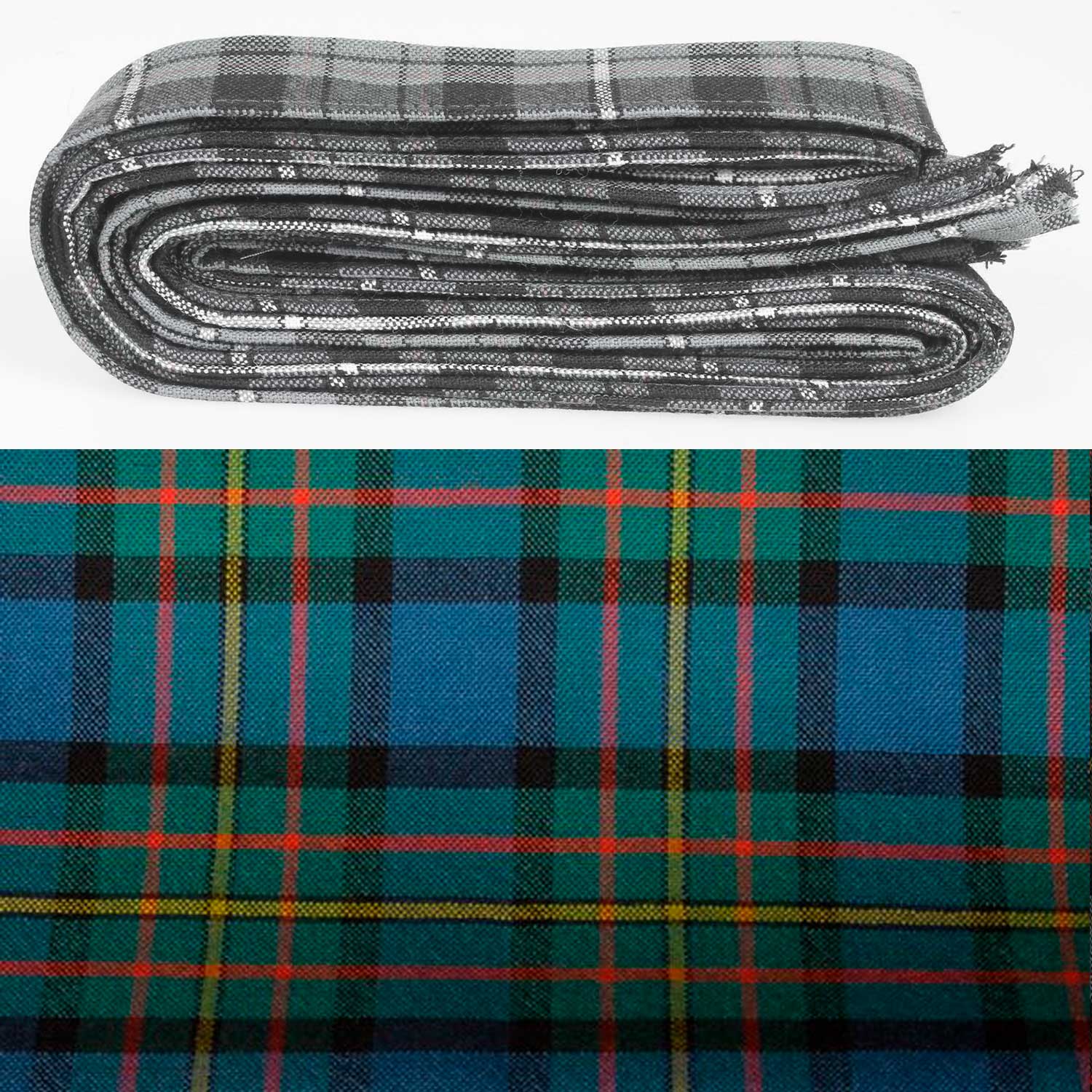 Wool Strip Ribbon in MacLaren Ancient Tartan - 5 Strips, Choose your Width