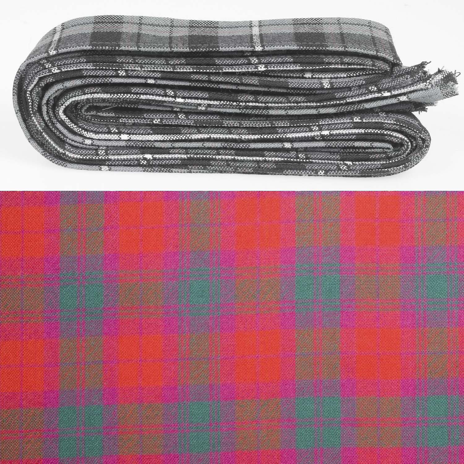 Wool Strip Ribbon in MacNab Ancient Tartan - 5 Strips, Choose Your Width for elegant decorations and DIY projects.