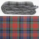 Wool Strip Ribbon in MacPherson Ancient Tartan - 5 Strips, perfect for weddings and DIY crafts with a rustic charm, showcasing rich red and green plaid patterns.