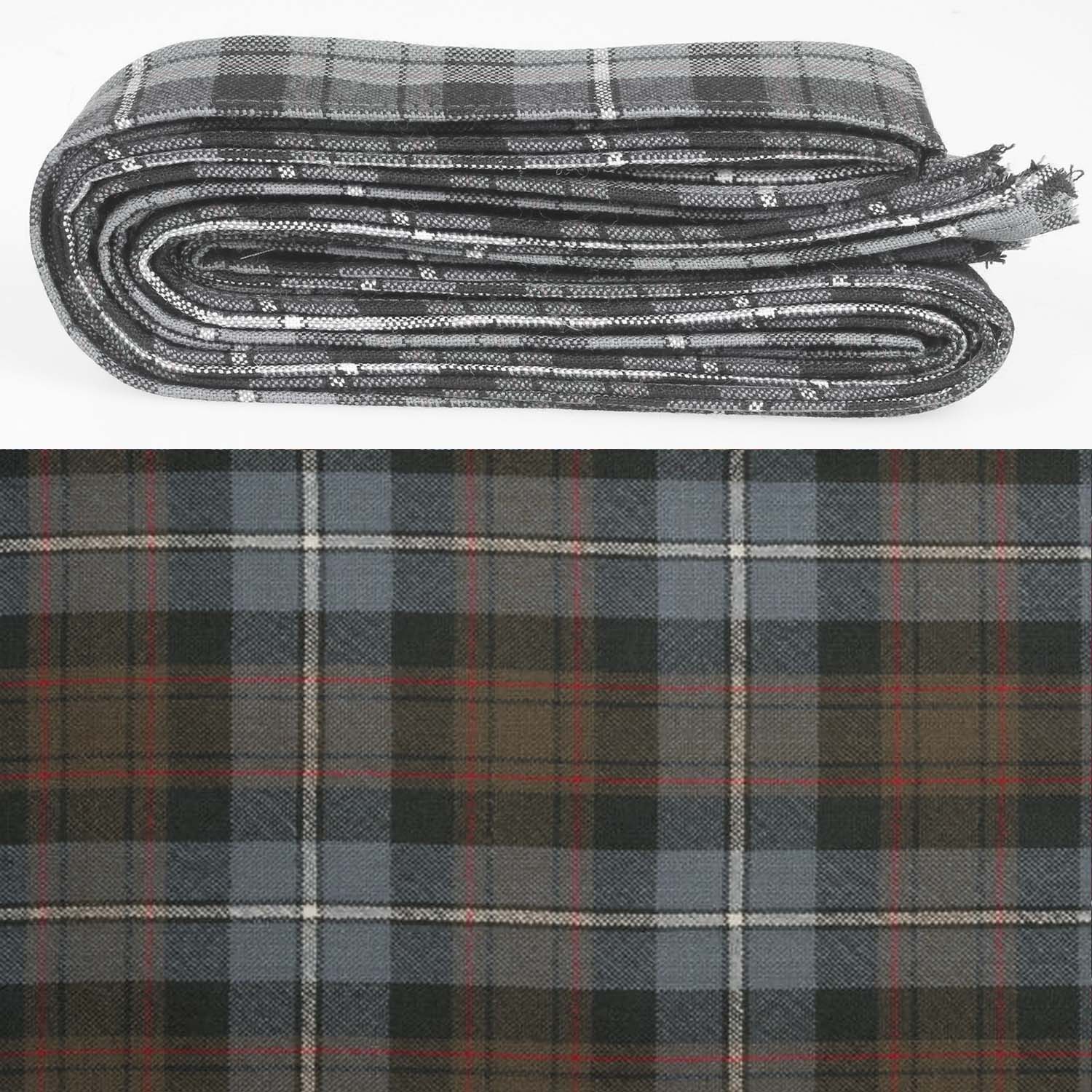 Wool Strip Ribbon in MacRae Hunting Weathered Tartan showcasing its charming design, perfect for weddings and special occasions.