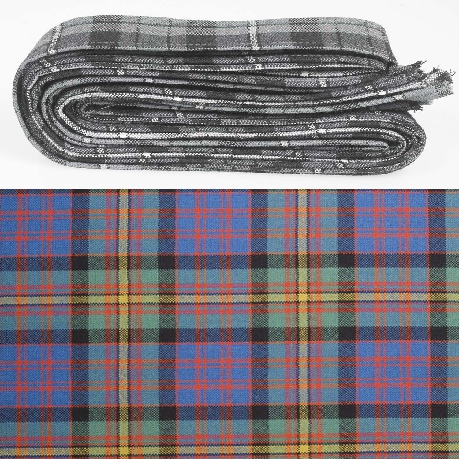 Wool Strip Ribbon in MacSporran Ancient Tartan - 5 Strips, Choose Your Width, perfect for elegant wedding decorations and craft projects.