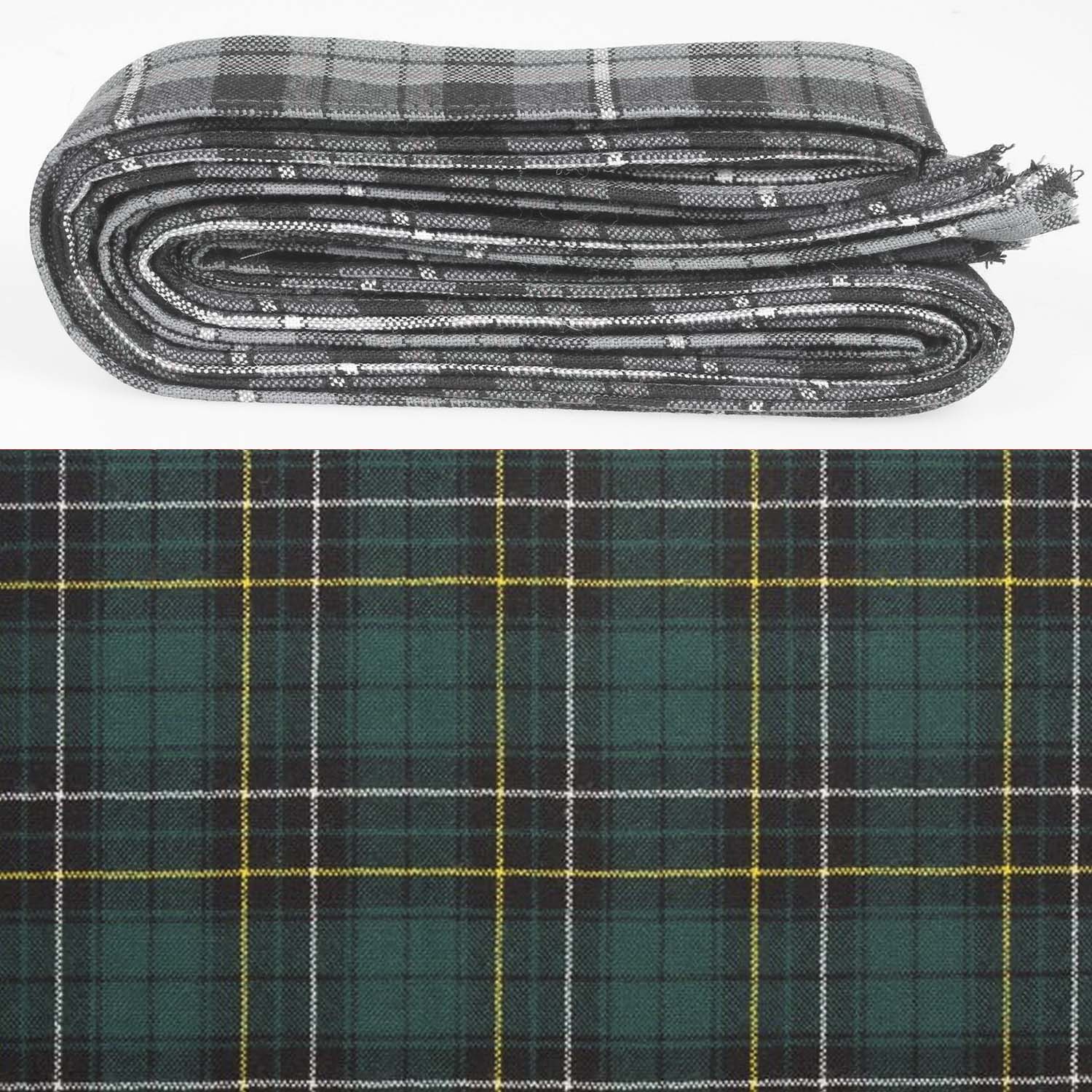 Wool Strip Ribbon in MacAlpine Modern Tartan featuring five strips, available in multiple widths for elegant wedding and craft decorations.