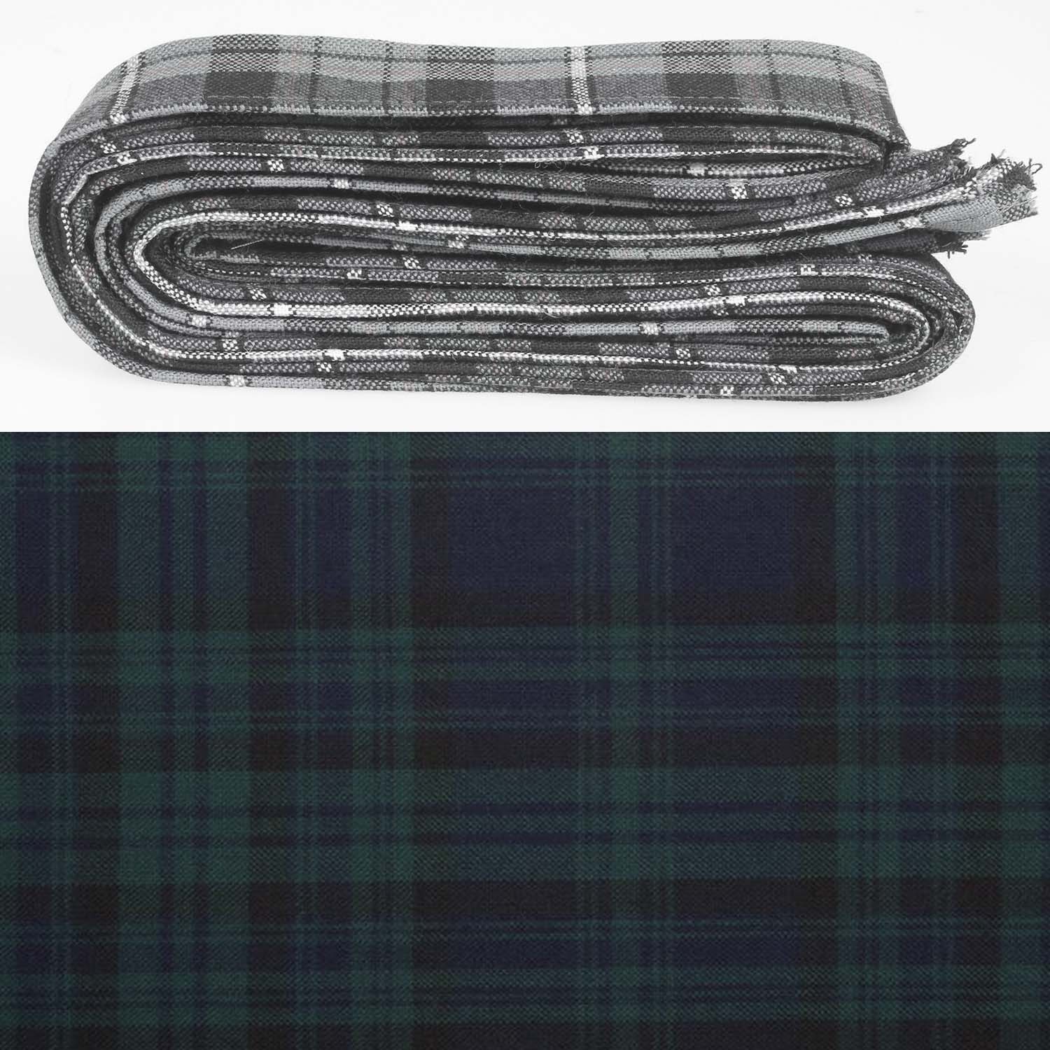Wool Strip Ribbon in Matheson Hunting Modern Tartan, featuring high-quality wool with a unique tartan pattern, perfect for wedding decorations and special occasions.