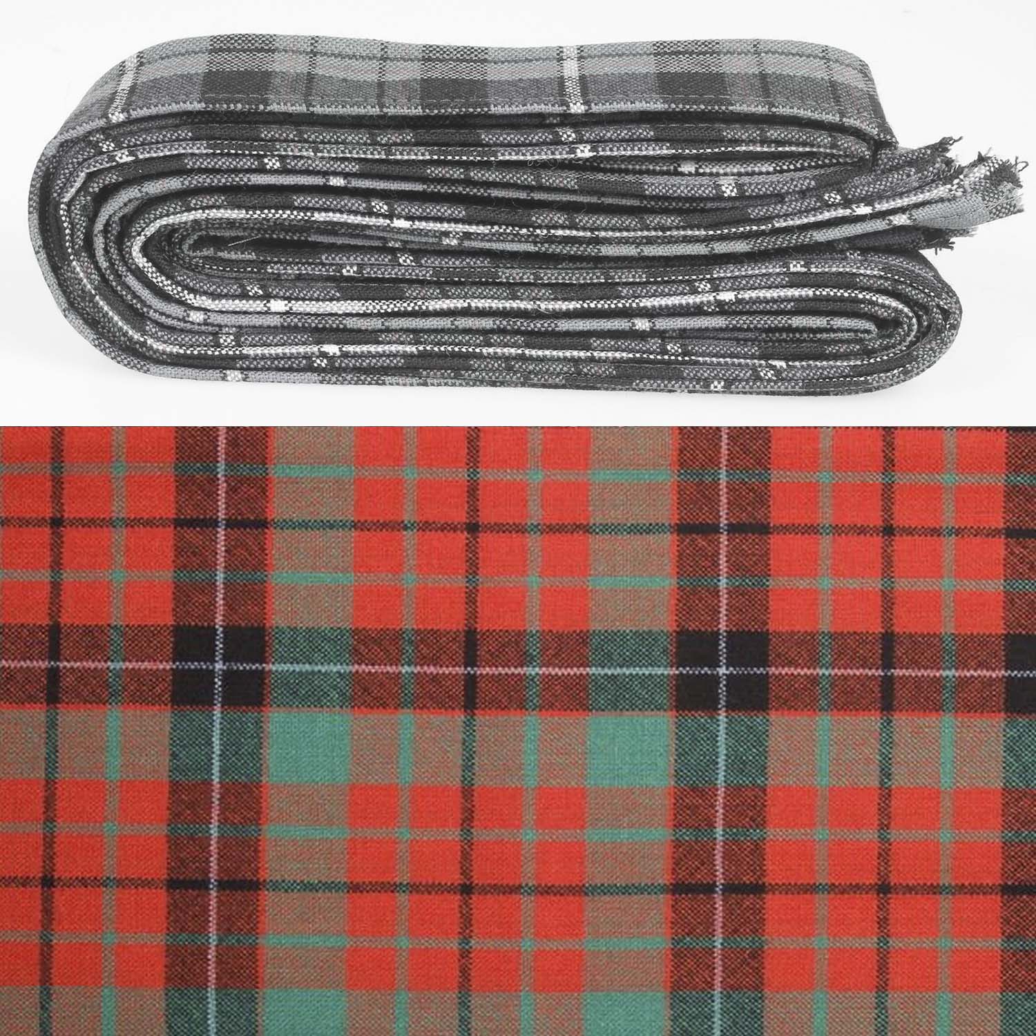 Wool Strip Ribbon in Nicolson Ancient Tartan - 5 Strips, Choose Your Width, perfect for adding Scottish elegance to weddings and crafts.