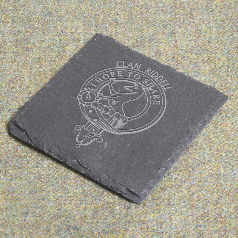 Riddell Clan Crest Slate Coaster