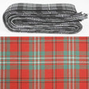 Wool Strip Ribbon in Scott Red Ancient Tartan - 5 Strips, Choose Your Width, showcasing the intricate tartan pattern perfect for crafts and decorations.