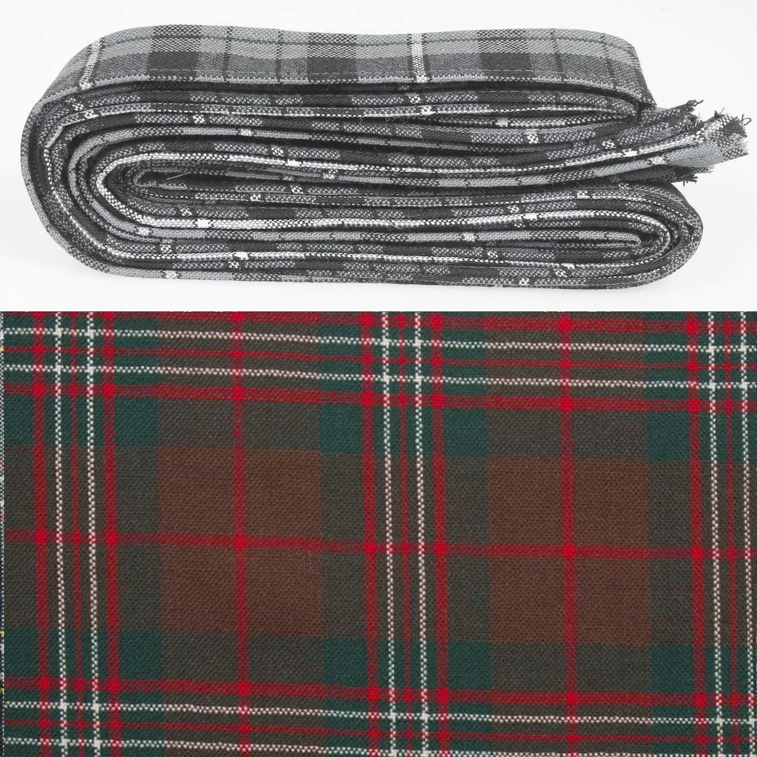 Wool Strip Ribbon in Scott Brown Modern Tartan showcasing its rustic charm and versatility, perfect for wedding decorations and crafts.