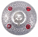 MacKenzie Seaforth Clan Crest Pewter Plaid Brooch