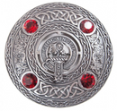 MacLea Clan Crest Pewter Plaid Brooch