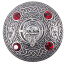MacNicoll Clan Crest Pewter Plaid Brooch