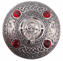 Marjoribanks Clan Crest Pewter Plaid Brooch