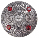 Rose Clan Crest Pewter Plaid Brooch