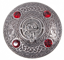 Skene Clan Crest Pewter Plaid Brooch