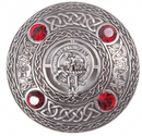 Trotter Clan Crest Pewter Plaid Brooch