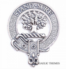 Anderson Clan Crest Badge in Pewter featuring a traditional belted design, perfect for everyday wear or clan gatherings, approximately 2" x 2.5" in size.