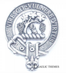 Burnett Clan Crest Badge in Pewter, featuring a traditional belted design, perfect for everyday wear or clan gatherings.