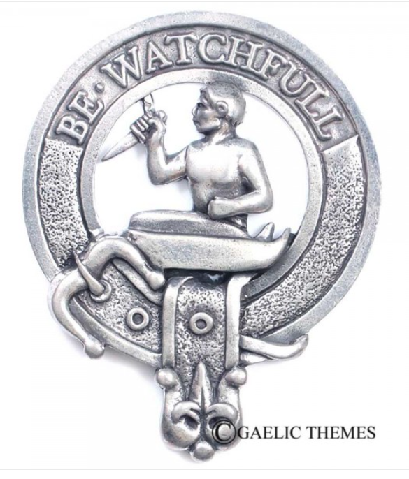 Darroch Clan Crest Badge in Pewter showcasing traditional design and craftsmanship, perfect for wearing as a cap badge or brooch.