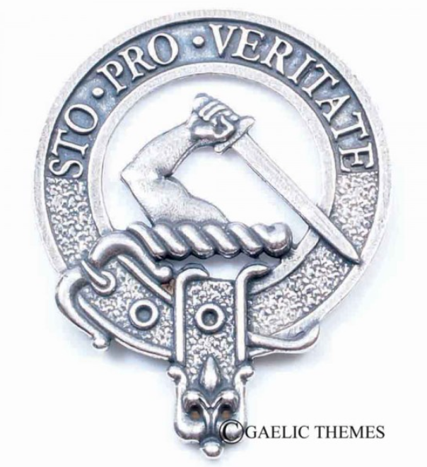 Guthrie Clan Crest Badge in Pewter showcasing traditional design, perfect for daily wear or clan gatherings.