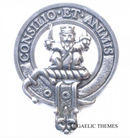Maitland Clan Crest Badge in Pewter featuring a traditional belted design, ideal for everyday wear and clan gatherings as a cap badge or brooch pin.