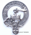 Matheson Clan Crest Badge in Pewter featuring traditional design, suitable for cap badge or brooch pin.