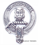 Menzies Clan Crest Badge in Pewter showcasing the traditional belted design; ideal for daily wear and clan gatherings.