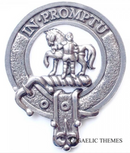 Trotter Clan Crest Badge in Pewter showcasing the traditional belted design, ideal for everyday wear and clan gatherings.
