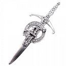 Clan Crest Pewter Kilt Pin with Anstruther Crest, beautifully crafted with antique palladium finish, perfect for showcasing Scottish heritage.