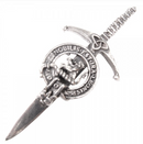 Clan Crest Pewter Kilt Pin featuring the Inglis Crest, beautifully crafted with an antique palladium finish, perfect for adding a traditional touch to your kilt.
