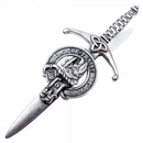 Clan Crest Pewter Kilt Pin featuring Innes Crest, beautifully crafted in Scotland, ideal for showcasing Scottish heritage.