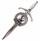 Clan Crest Pewter Kilt Pin with Kilgour Crest showcasing its antique palladium finish and Scottish craftsmanship.