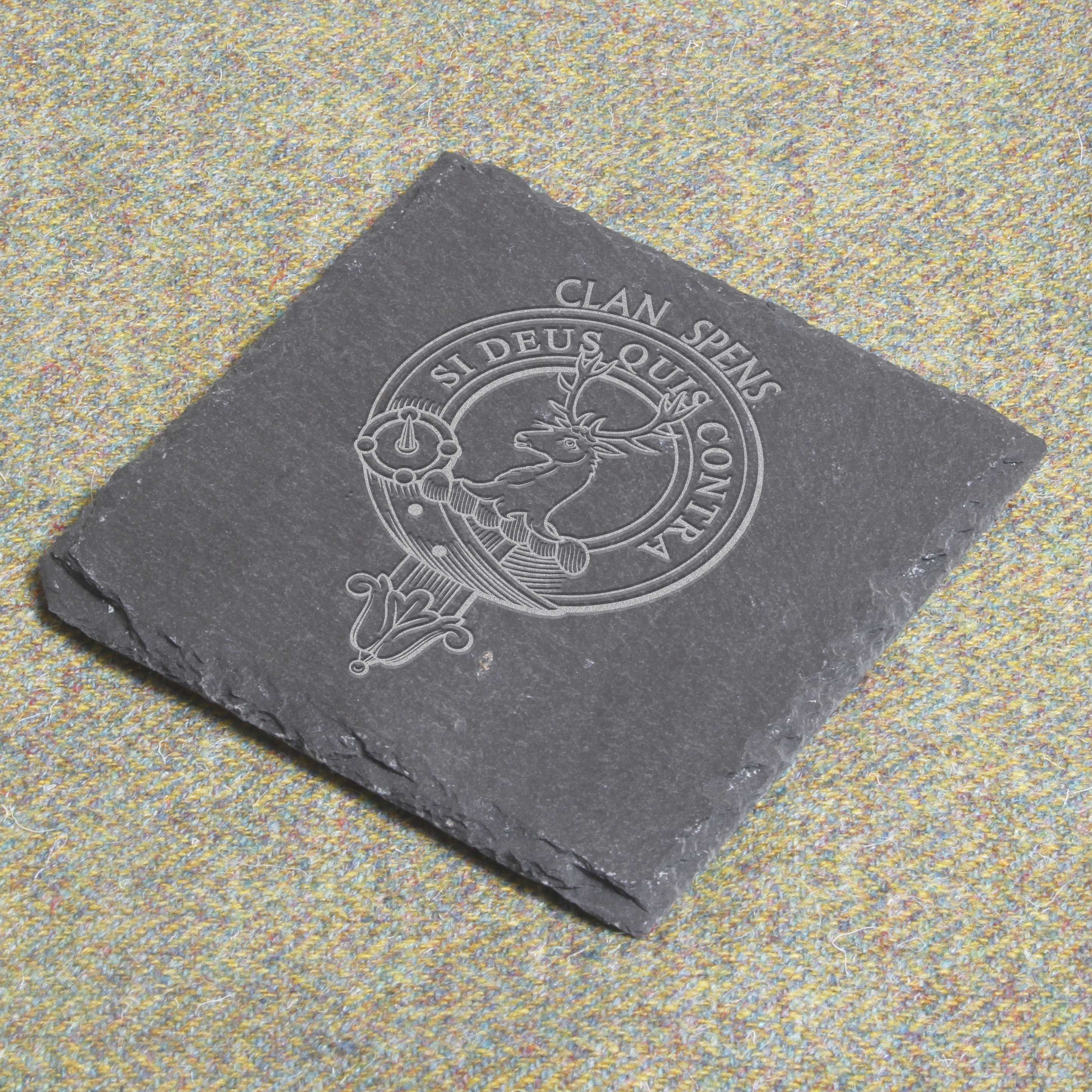 Spens Clan Crest Slate Coaster