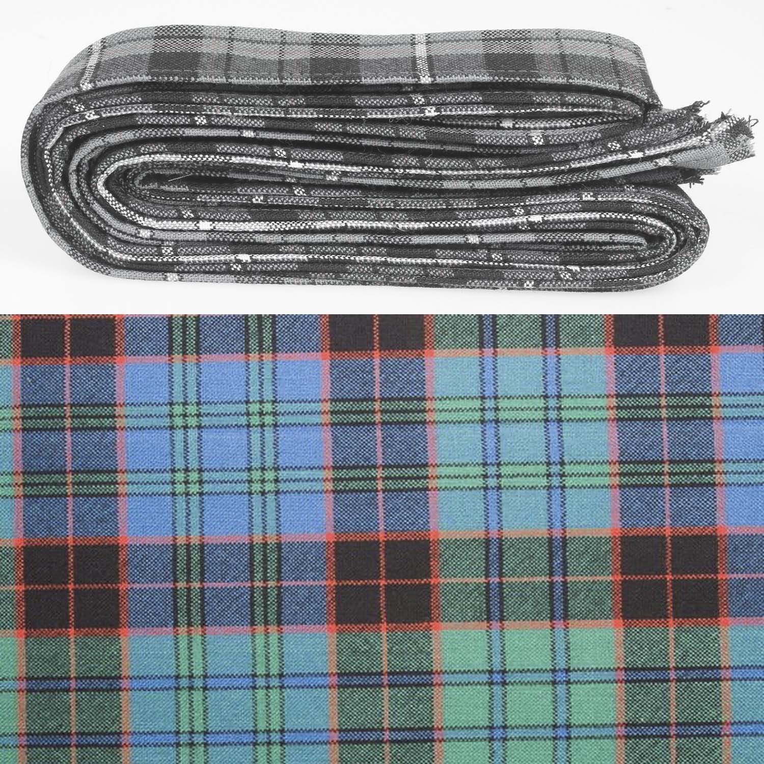 Wool Strip Ribbon in Stewart Old Ancient Tartan featuring multiple widths, ideal for adding a charming touch to weddings or special occasions.