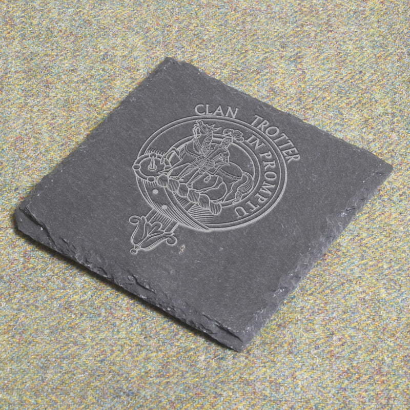Trotter Clan Crest Slate Coaster