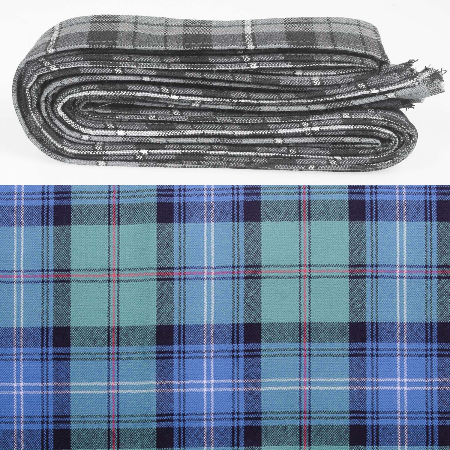 Wool Strip Ribbon in Urquhart Ancient Tartan - 5 Strips, Choose Your Width, perfect for weddings and DIY projects.
