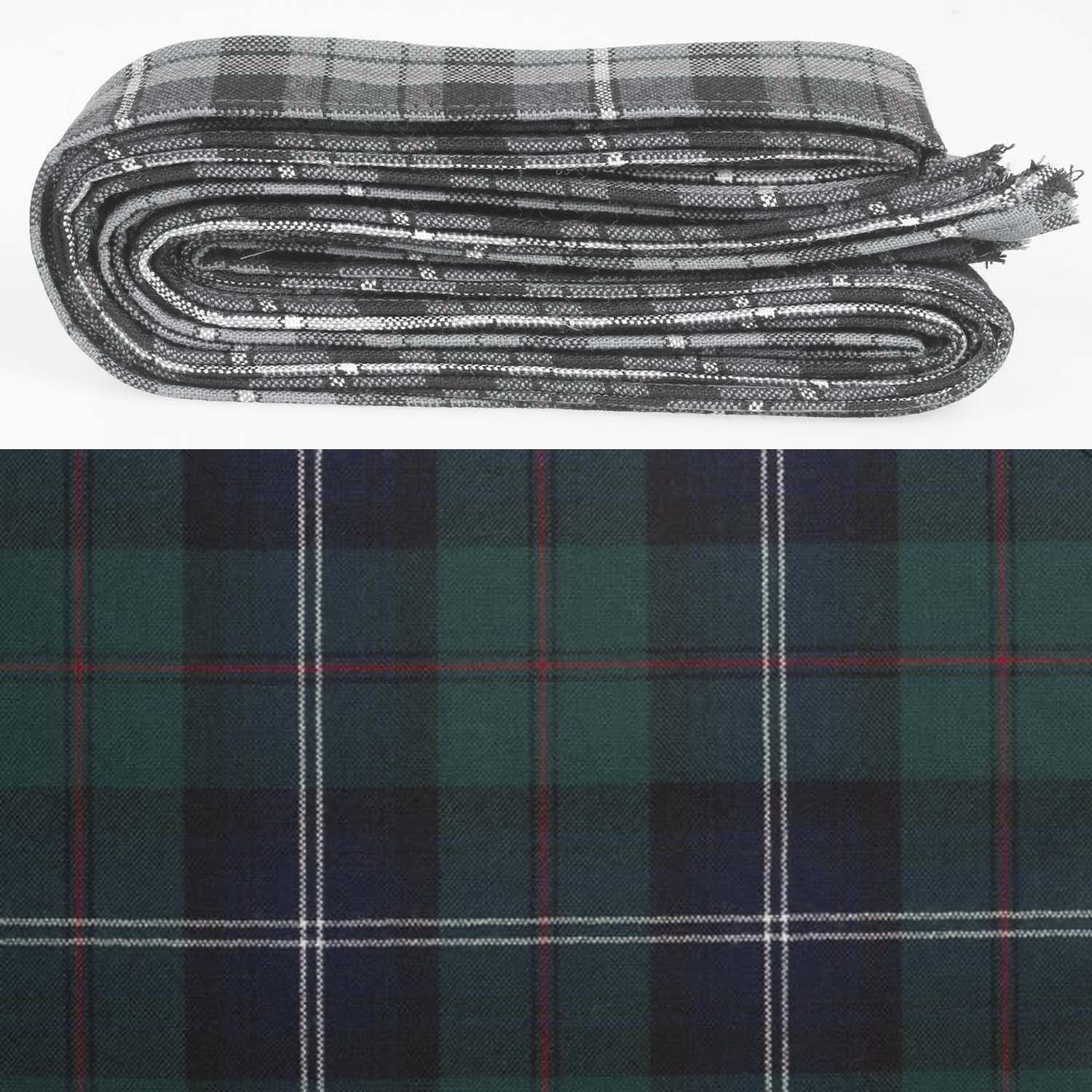 Wool Strip Ribbon in Urquhart Modern Tartan - 5 Strips, Choose Your Width for stylish wedding decorations