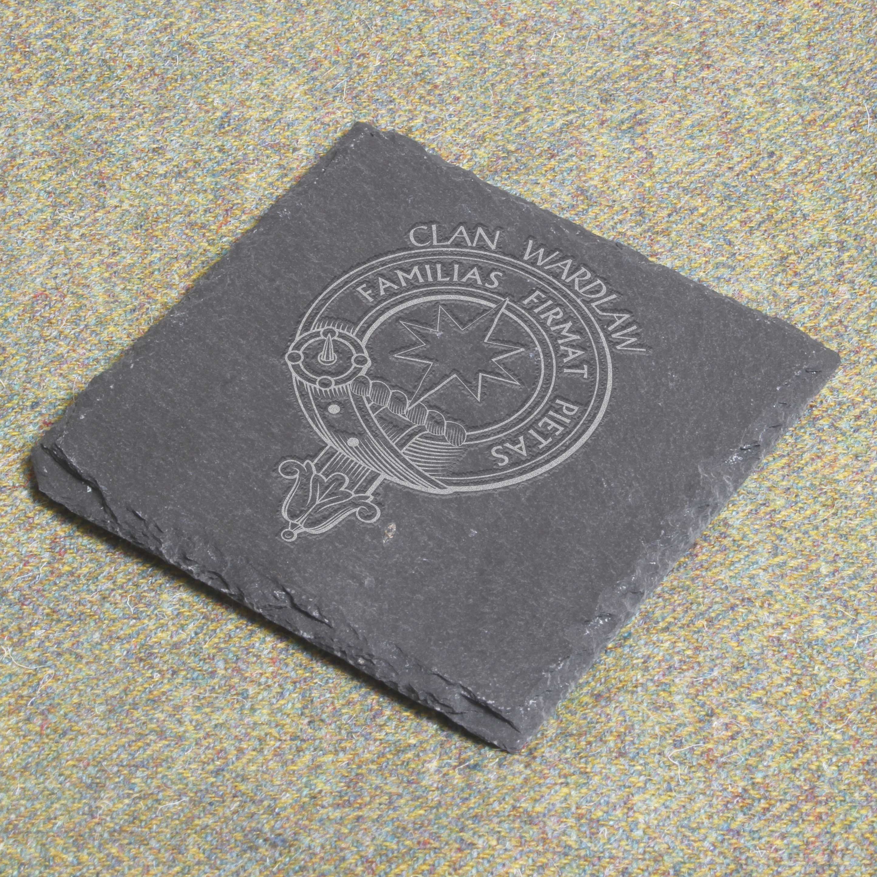 Wardlaw Clan Crest Slate Coaster