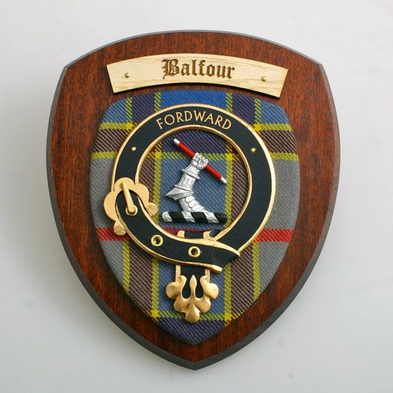 Handmade Clan Crest Plaque on Real Tartan