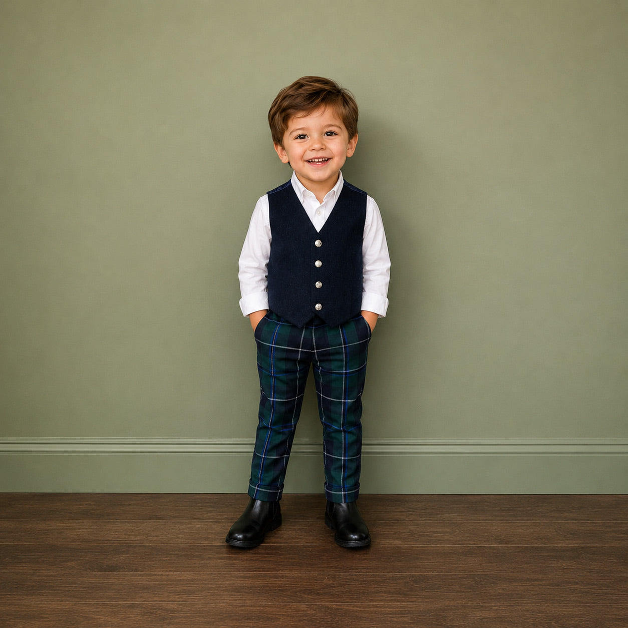 Boys Tartan Trousers 1 Month - 10 Year