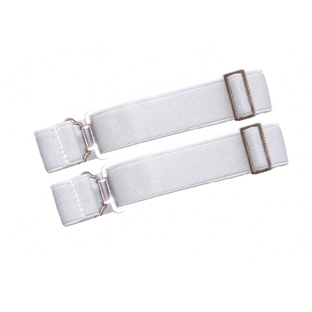 White Elasticated Kilt Hose Garters