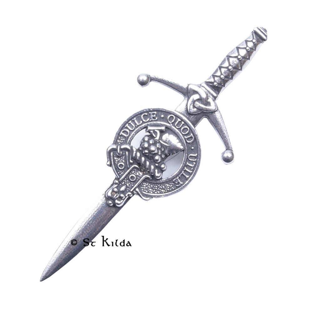 Clan Crest Pewter Kilt Pin with Strange Crest